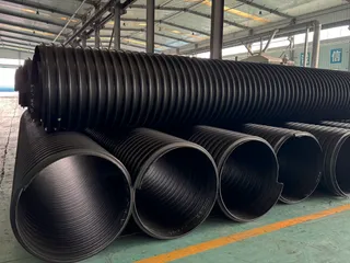 Reinforced structured-wall drainage pipe stock