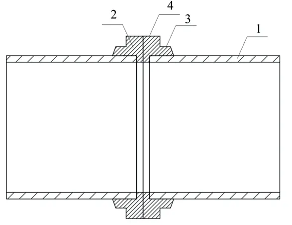 Prepared PE pipe-end connection diagram