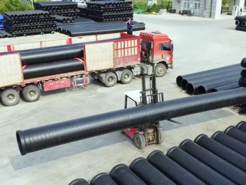 Reinforced PE pipe loading for Fengdu water-supply line