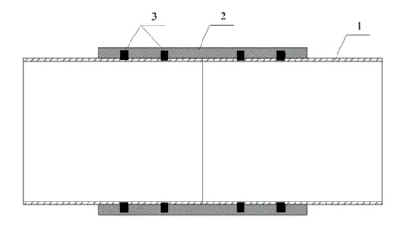 Double-seal sleeve joint section diagram